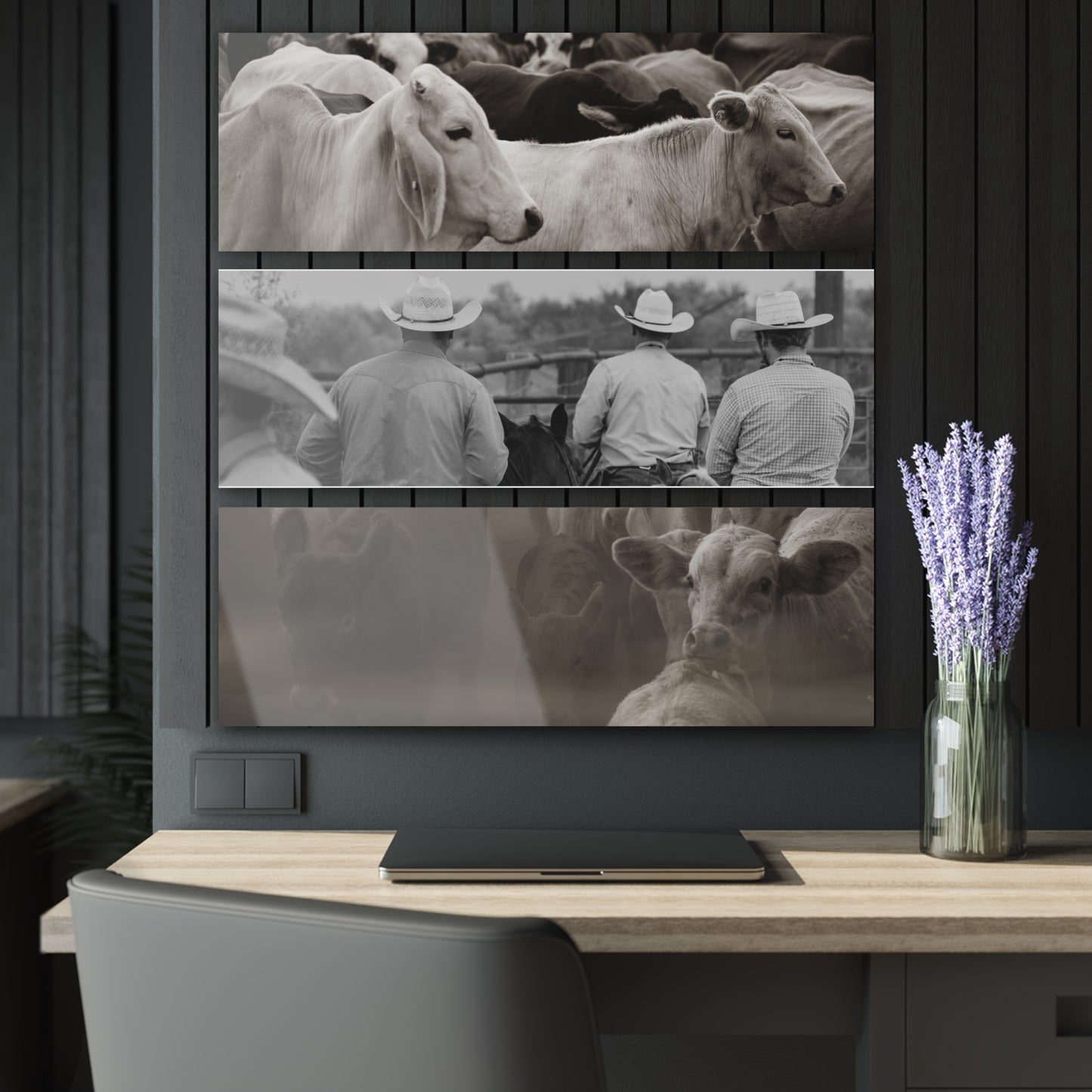 Texas Ranch Acrylic Prints (Triptych)