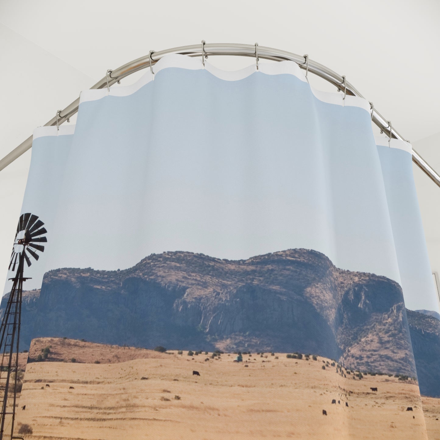 West Texas Windmill Shower Curtain