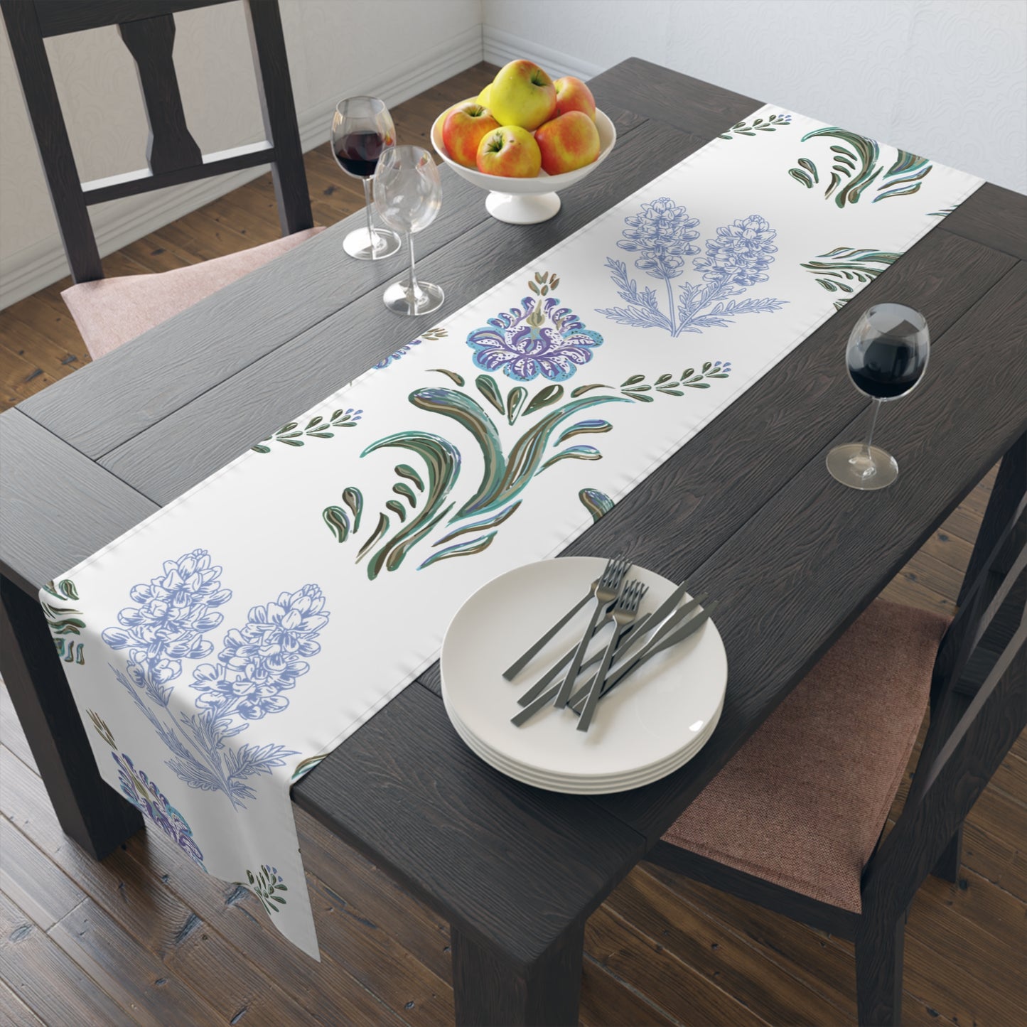 Bluebonnet Floral Table Runner