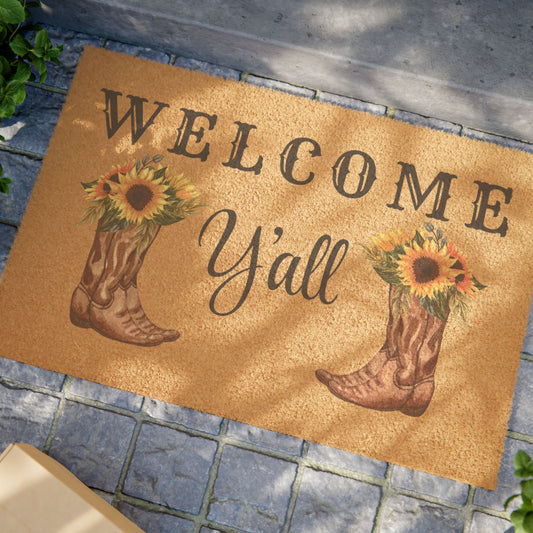 Welcome Y'all Doormat