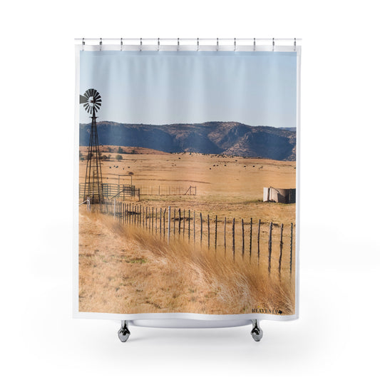 West Texas Windmill Shower Curtain