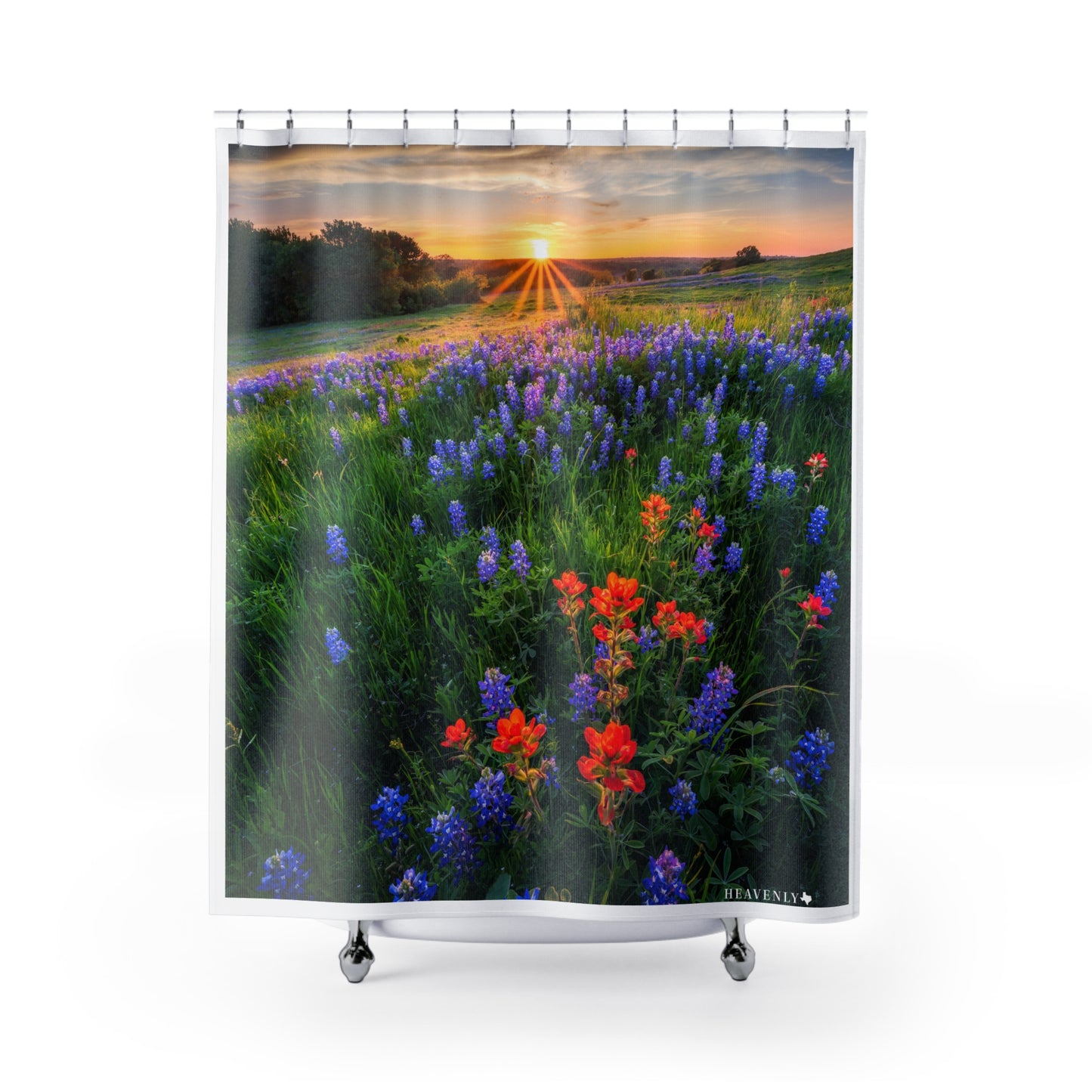 Texas Bluebonnets Shower Curtain