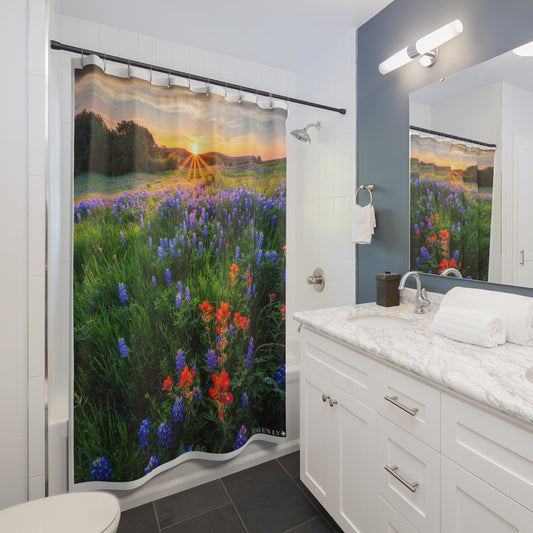 Texas Bluebonnets Shower Curtain
