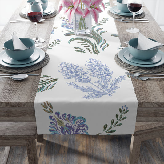 Bluebonnet Floral Table Runner